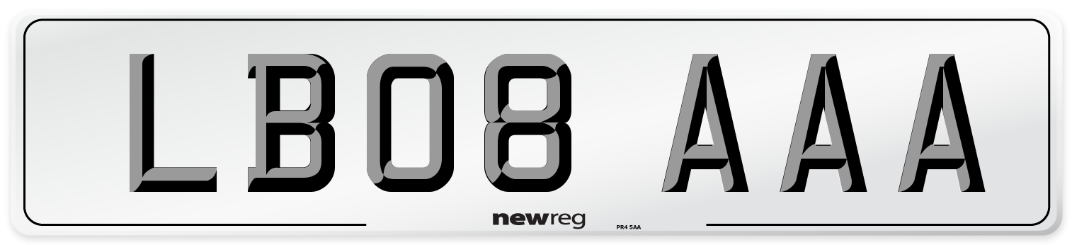 LB08 AAA Number Plate from New Reg